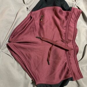 Under Armour Burgundy and Black Athletic Shorts